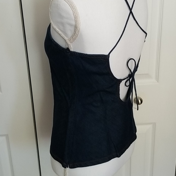 KENNETH COLE DENIM HALTER TOP - Picture 6 of 12